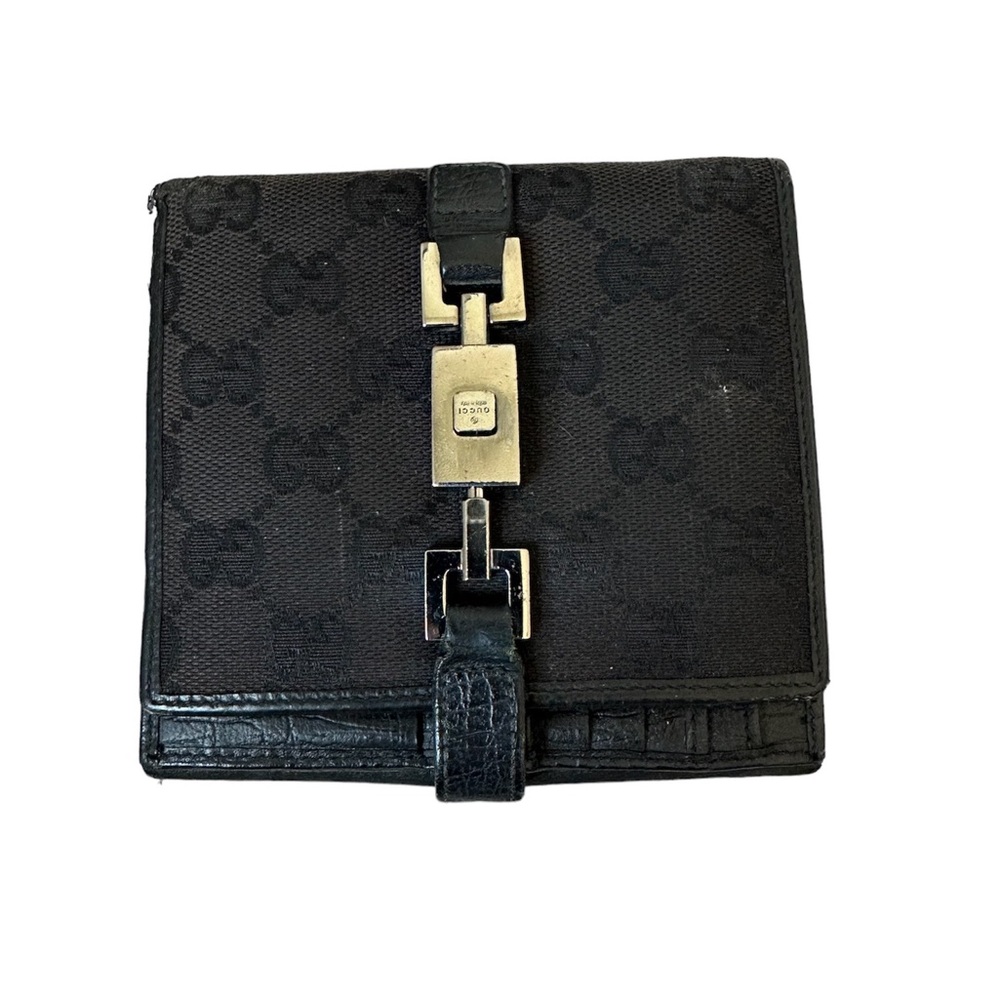 Gucci Jackie wallet in black monogram